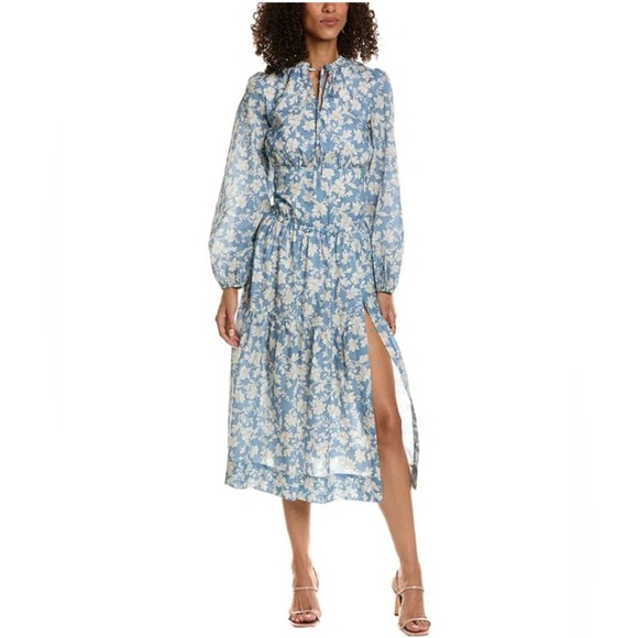 O.P.T. SWARNA MIDI DRESS IN BLUE MEDUM - Picture 1 of 14